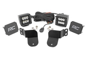 Polaris General XP 4 1000 LED Light Kit - Cage Mount - Rough Country - Spot - Black - '16-'19
